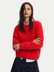 Desigual Sweter Exeter 24WWJF74 Czerwony Regular Fit - Swetry damskie - miniaturka - grafika 1