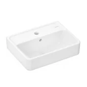 Umywalki - HANSGROHE 60130450 Xanuia Q Mała umywalka wisząca 450/340 z otworem na baterię, z przelewem Biały - miniaturka - grafika 1