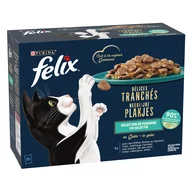 Mokra karma dla kotów - Felix Deliciously Sliced, 12 x 80 g - Wybór rybny w galarecie - miniaturka - grafika 1