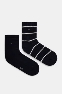Tommy Hilfiger skarpetki 2-pack damskie kolor granatowy 701229866 - Skarpetki damskie - miniaturka - grafika 1