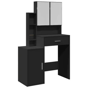 vidaXL Toaletka z szafką czarna 80x35x132 cm - Toaletki - miniaturka - grafika 1