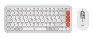 Zestawy myszka + klawiatura - Logitech POP Icon Combo klawiatura Dołączona myszka Uniwersalne Bluetooth QWERTZ Swiss Pomarańczowy, Biały - miniaturka - grafika 1