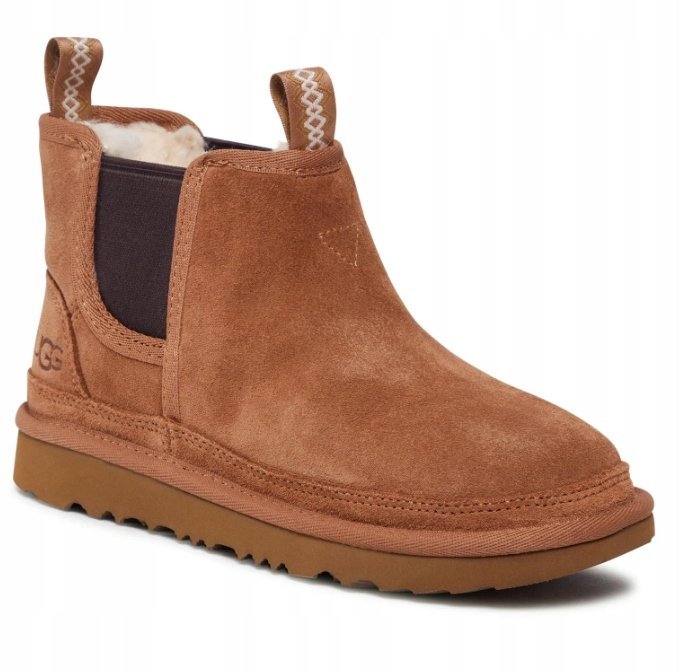 UGG NEUMEL CHELSEA ŚNIEGOWCE BRĄZOWE DZIECIĘCE SKÓRZANE CIEPŁE 31 J_A