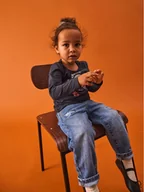 Bluzki damskie - NAME IT Bluzka 13221682 Szary Regular Fit - miniaturka - grafika 1