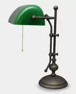 Lampy stojące - Lampa Gabinetowa Bankierska Prosta Szmaragdowa - miniaturka - grafika 1