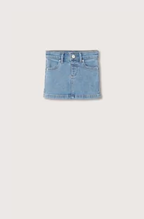 Mango Kids spódnica jeansowa dziecięca Monic kolor fioletowy mini prosta - Spódnice - miniaturka - grafika 1