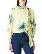 Koszule damskie - PINKO Damska koszula Baiano Blusa Crepe De Chine St, Hs4_mult.żółty/zielony, 30 PL - miniaturka - grafika 1