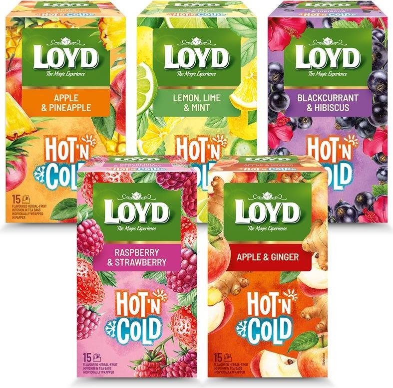 Zestaw Herbat Hot N Cold Loyd Mix Smaków Na Ciepło Na Zimno 5szt x30g