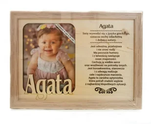 Ramka na zdjęcie dla niej AGATA urodziny chrzest - Ramki na zdjęcia - miniaturka - grafika 1