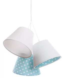 MacoDesing Lampa wisząca MACODESING Laura 070-077, 60 W, niebiesko-biała - Lampy sufitowe - miniaturka - grafika 1