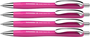Schneider 132554 Slider Rave XB długopis (limitowana edycja specjalna w kolorze power pink), 4 sztuki, kolor wkładu: niebieski - Długopisy - miniaturka - grafika 1