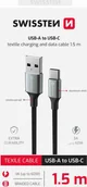 Kable USB - Swissten Textile II USB - USB-C Data and Charching Cable 1.5m - miniaturka - grafika 1