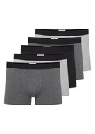 Majtki męskie - Bokserki (dłuższa nogawka) Outset Henderson 5-pak czarny, szary, popielaty L - miniaturka - grafika 1