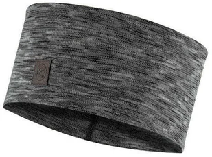 BUFF Opaska MERINO WIDE HEADBAND MULTISTRIPES FOG GREY - Czapki i chusty sportowe damskie - miniaturka - grafika 1