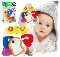 Grzechotki dla dzieci - Grzechotka gryzak pierwsze kluczyki zabawka sensoryczna Montessori świeci - miniaturka - grafika 1