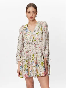 Replay Sukienka codzienna W9033.000.73974 Écru Regular Fit - Sukienki - miniaturka - grafika 1