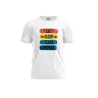 Koszulki męskie - Green Fish, Męski T-shirt z cyfrowym nadrukiem,% 100 bawełna, biały, na co dzień, męskie topy, rozmiar: XL, biały, XL - miniaturka - grafika 1