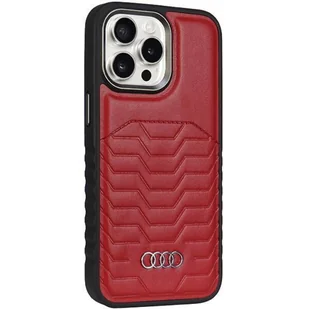 Oryginalne Etui APPLE IPHONE 15 PRO MAX Audi Synthetic Leather MagSafe (AU-TPUPCMIP15PM-GT/D3-RD) czerwone - Etui i futerały do telefonów - miniaturka - grafika 6
