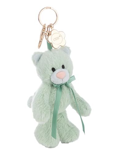 NICI 62948 breloczek kotek Felli, z karabińczykiem, wierny towarzysz do plecaka lub torby, zawieszka na klucze dla małych i dużych, 13 cm, zielony