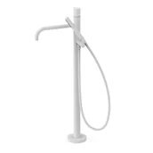 Baterie wannowe i prysznicowe - Bateria wannowa wolnostojąca Tres Study biały mat 26247006BM - miniaturka - grafika 1