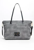 Torebki damskie - Shopperka Nobo denim croco - miniaturka - grafika 1