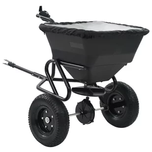 vidaXL Rozsiewacz do soli, z zaczepem, PVC i stal,  45 L, 125x74x79 cm vidaXL - Siewniki - miniaturka - grafika 1