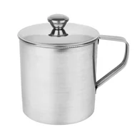Kubki - Kubek stalowy z pokrywką TADAR, srebrny, 600 ml - miniaturka - grafika 1