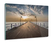 Deski do krojenia - osłona na płytę indukcyjną Molo chmury morze 60x52, ArtprintCave - miniaturka - grafika 1