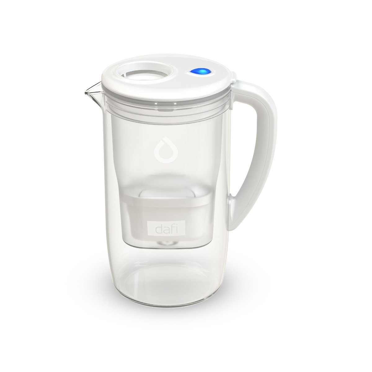 Szklany Dzbanek Filtrujący Dafi PRISMA LED Biały Wkład Unimax