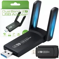 Karty sieciowe - Karta Sieciowa Wifi Adapter Usb 3.0 1300 Mbps 5Ghz - miniaturka - grafika 1