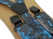 Dodatki do ubrań - Szerokie szaro-niebieskie narciarskie szelki do spodni typu Y - SKI T71 - miniaturka - grafika 1