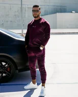 Dresy męskie - Komplet męski OLAVOGA HEYDAY 2024 śliwka XL - Fashionplace - miniaturka - grafika 1