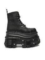 Glany damskie - NEW ROCK Glany M-MILI083CCT-C4 Czarny - miniaturka - grafika 1