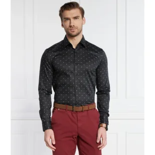 BOSS BLACK Koszula H-HANK-kent-C1-214 | Slim Fit - Koszule męskie - miniaturka - grafika 1