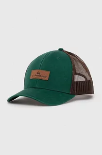 Czapki męskie - Quiksilver czapka z daszkiem kolor zielony z aplikacją - grafika 1