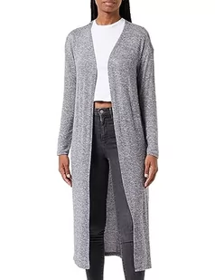 Bestseller A/S Damski VMBRIANNA LS Open Calf Cardigan Boo kardigan z dzianiny, Medium Grey Melange, S, Medium Grey Melange, S - Swetry damskie - miniaturka - grafika 1