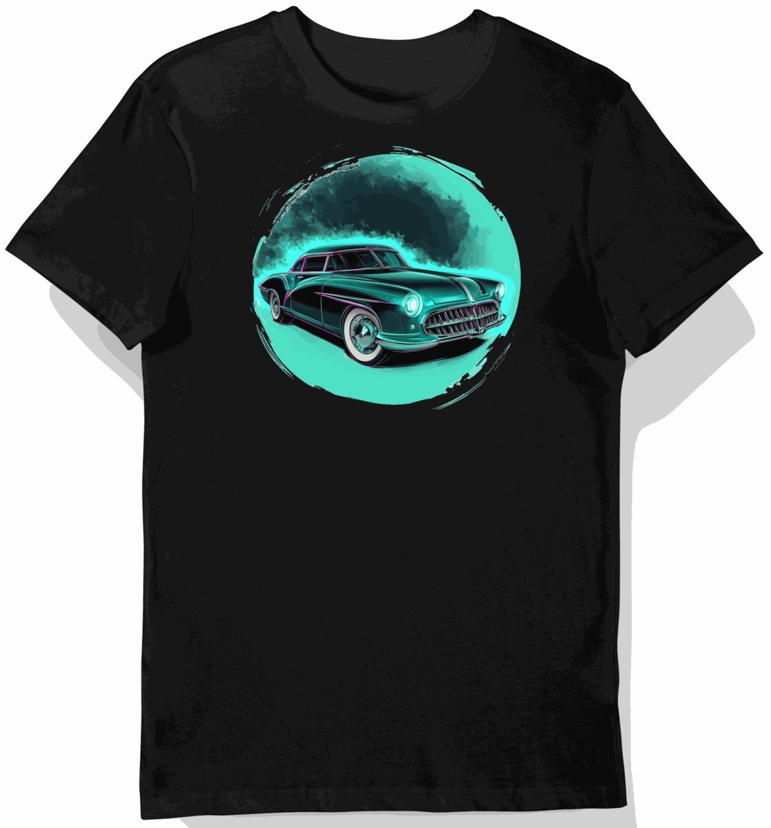 Koszulka męska czarna z grafiką klasycznego Studebakera M
