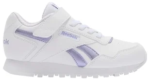 Reebok Dziewczęce Glide Elastic & Top Strap Sneaker, Ftwrwhite Metalicpurple Digitalgleam, 34 EU - Koszulki i topy damskie - miniaturka - grafika 1