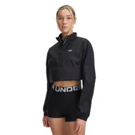 Kurtki damskie - Damska kurtka treningowa Under Armour UA Rival Woven HZ Anorak - czarna - miniaturka - grafika 1