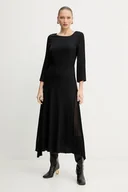 Sukienki - Karl Lagerfeld sukienka kolor czarny maxi rozkloszowana A4W13037 - miniaturka - grafika 1