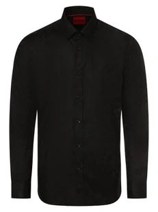 HUGO Koszula męska - Elisha02 Mężczyźni Super Slim Fit Bawełna czarny wzorzysty, 38 - Koszule męskie - miniaturka - grafika 1