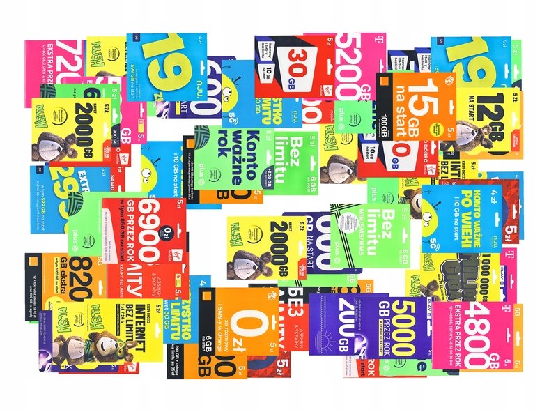 Startery Różne Mieszane mix, hurt, 66 prefiksów [66 szt.]