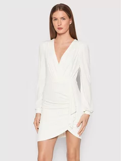 Sukienki - Rinascimento Sukienka koktajlowa CFC0107346003 Biały Slim Fit - grafika 1