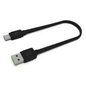 Kable komputerowe i do monitorów - Green Cell Przewód GCmatte USB-C Płaski z obsługą szybkiego ładowania KABGC03 - miniaturka - grafika 1