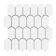 Płytki ceramiczne - Mozaika Seashell White Mat 30.9 X 30.9 Artens - miniaturka - grafika 1