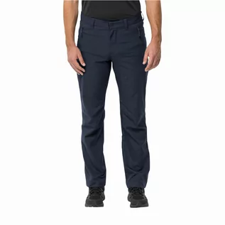 Spodnie sportowe męskie - Męskie spodnie softshellowe Jack Wolfskin ACTIVE TRACK PANT M night blue - 58 - grafika 1