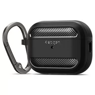 Akcesoria do słuchawek - Apple Spigen Etui Spigen Rugged Armor do Airpods Pro Matte Black ASD00540 - miniaturka - grafika 1