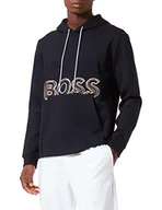 Bluzy męskie - BOSS Męska bluza z kapturem, Dark Blue402., XL - miniaturka - grafika 1