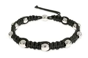 Bransoletki - Bransoletka Z Koralikami Czarna Regulowana - miniaturka - grafika 1