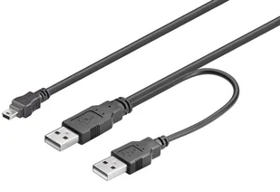 Kabel USB MicroConnect 2x A plug to 5 pin mini B plug USBAAB06 - Kable USB - miniaturka - grafika 1